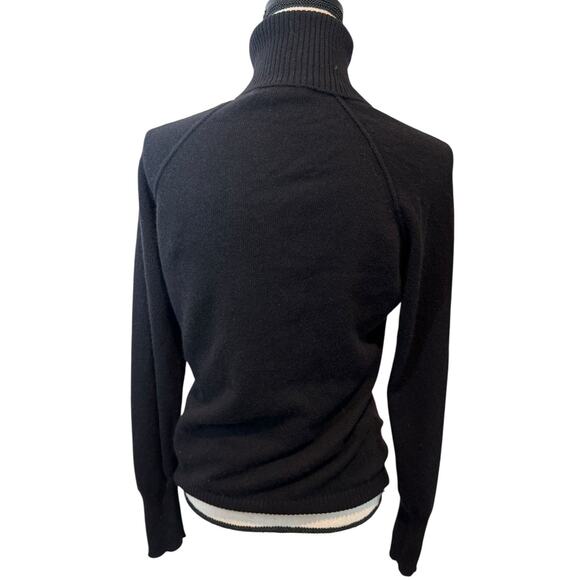Marisa Christina Black Turtleneck 100%‎ Cashmere Sweater Medium Classic Minimal - Picture 3 of 7